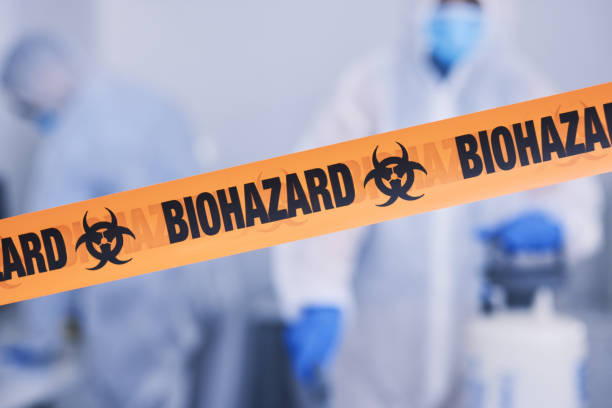 Professional Biohazard Cleanup technician working in Roebling, NJ